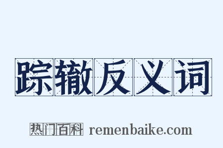 踪辙反义词是什么意思的图片